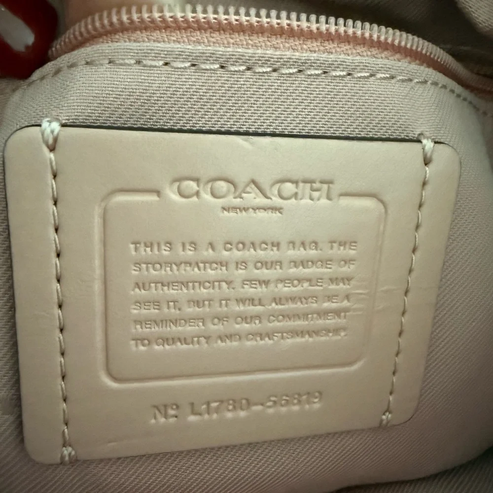 Coach Pink Pebble Leather Hobo Shoulder Bag
